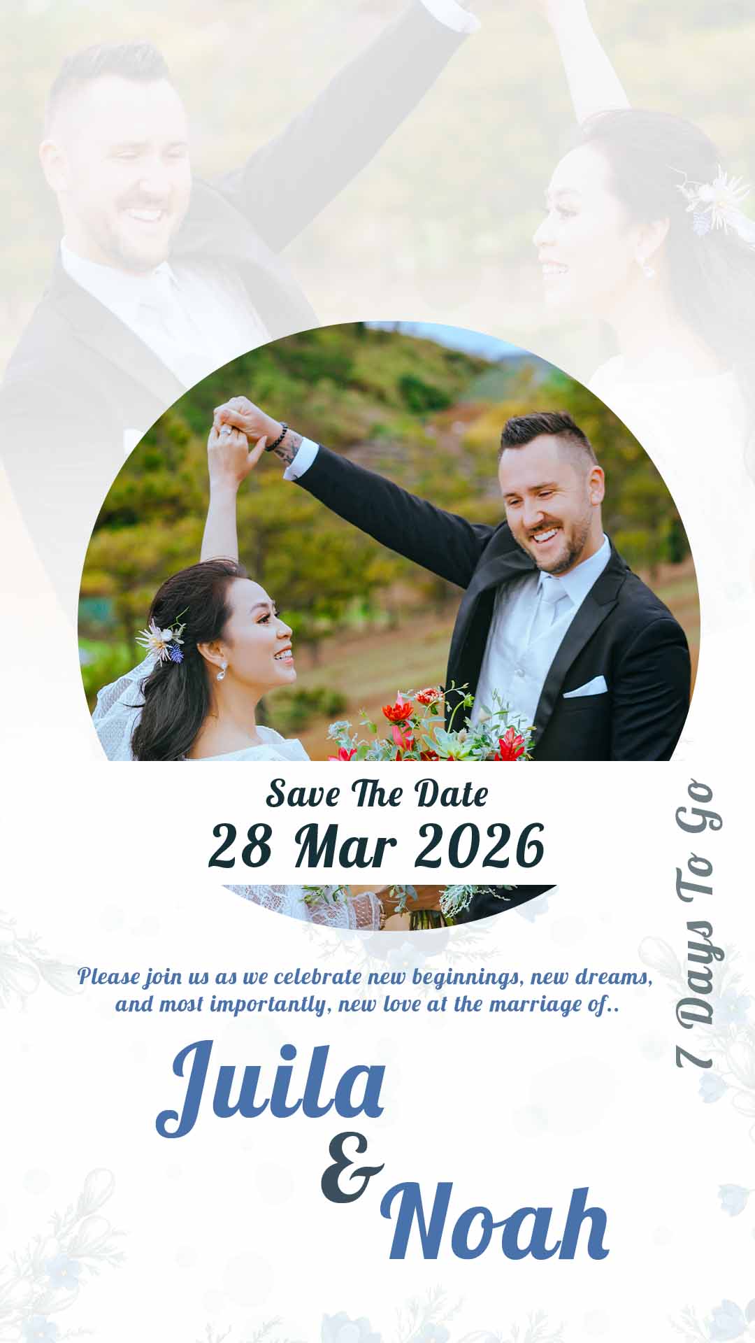 Free Creative WhatsApp Wedding Invitation PSD Template - Photon Weddifly