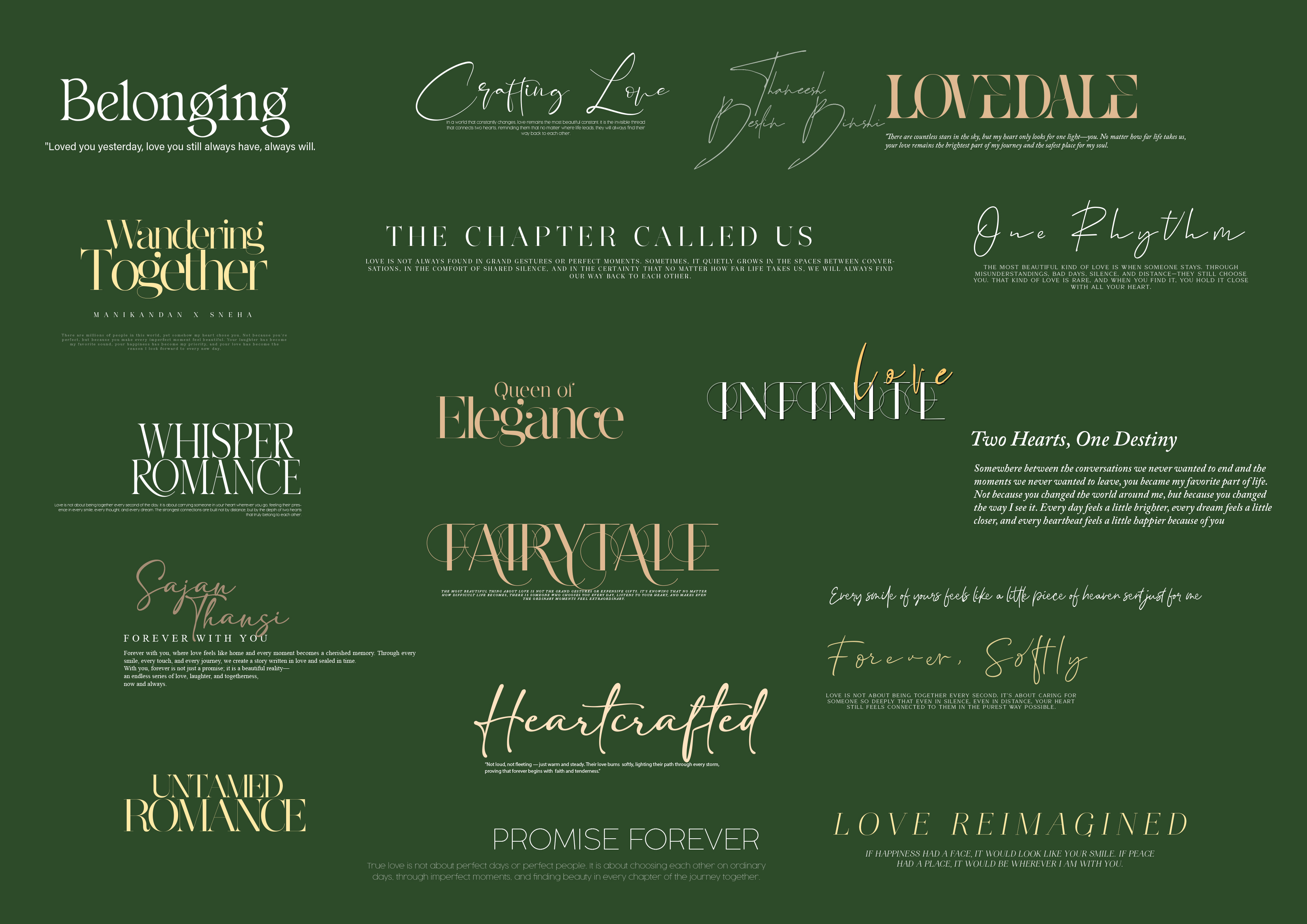 Wedding Album Text & Typography Collection